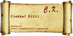Czekkel Kitti névjegykártya